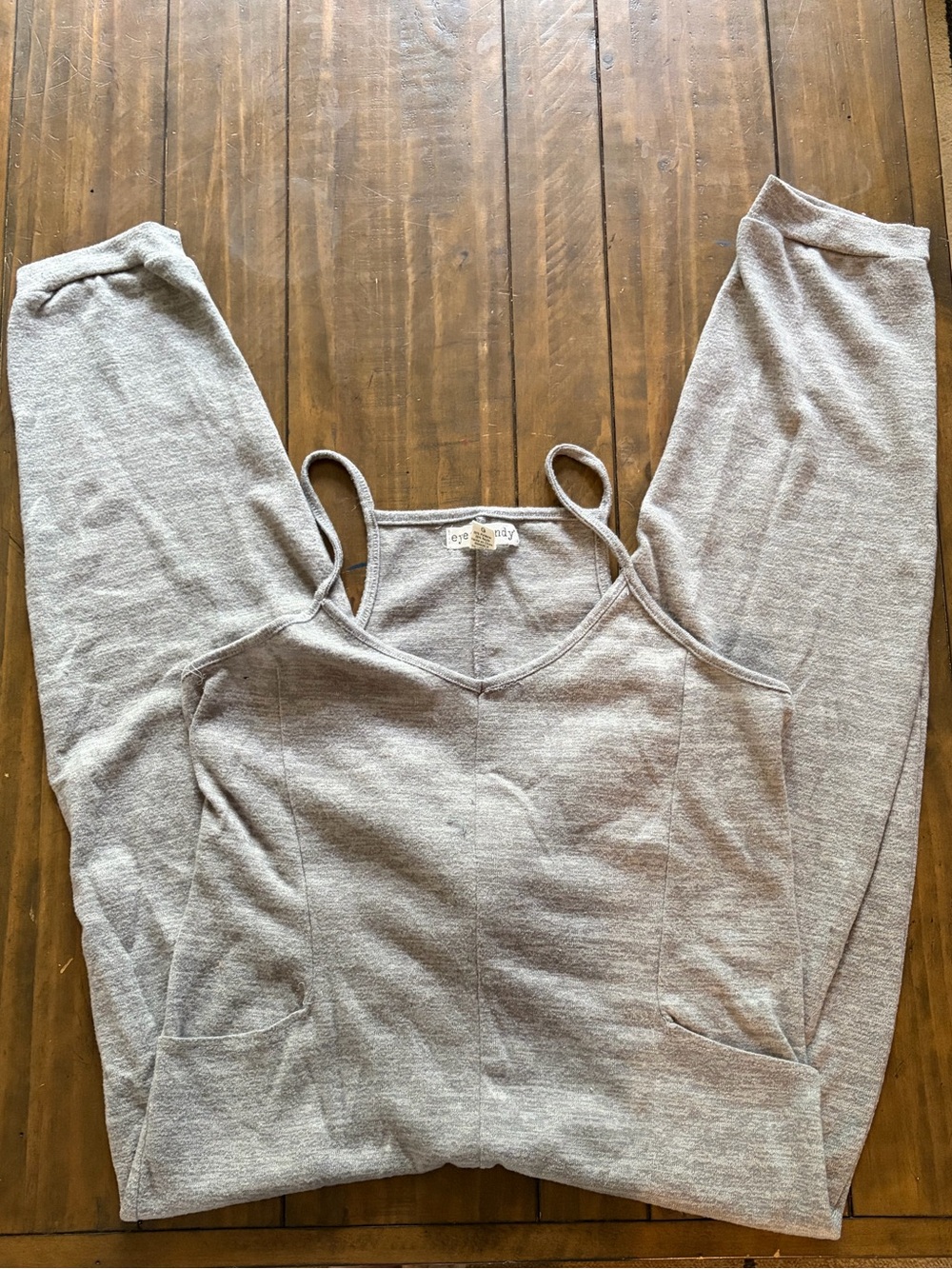 eye candy Light Gray Knit Lounge Top